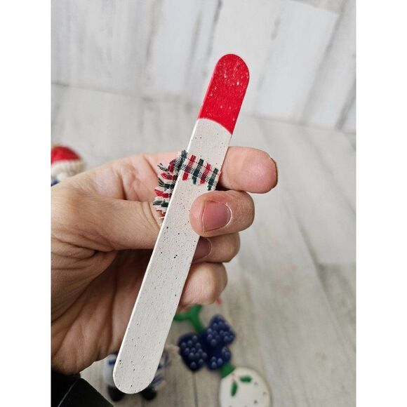 snowman vintage ornament set baby rattle Santa - Picture 8 of 13